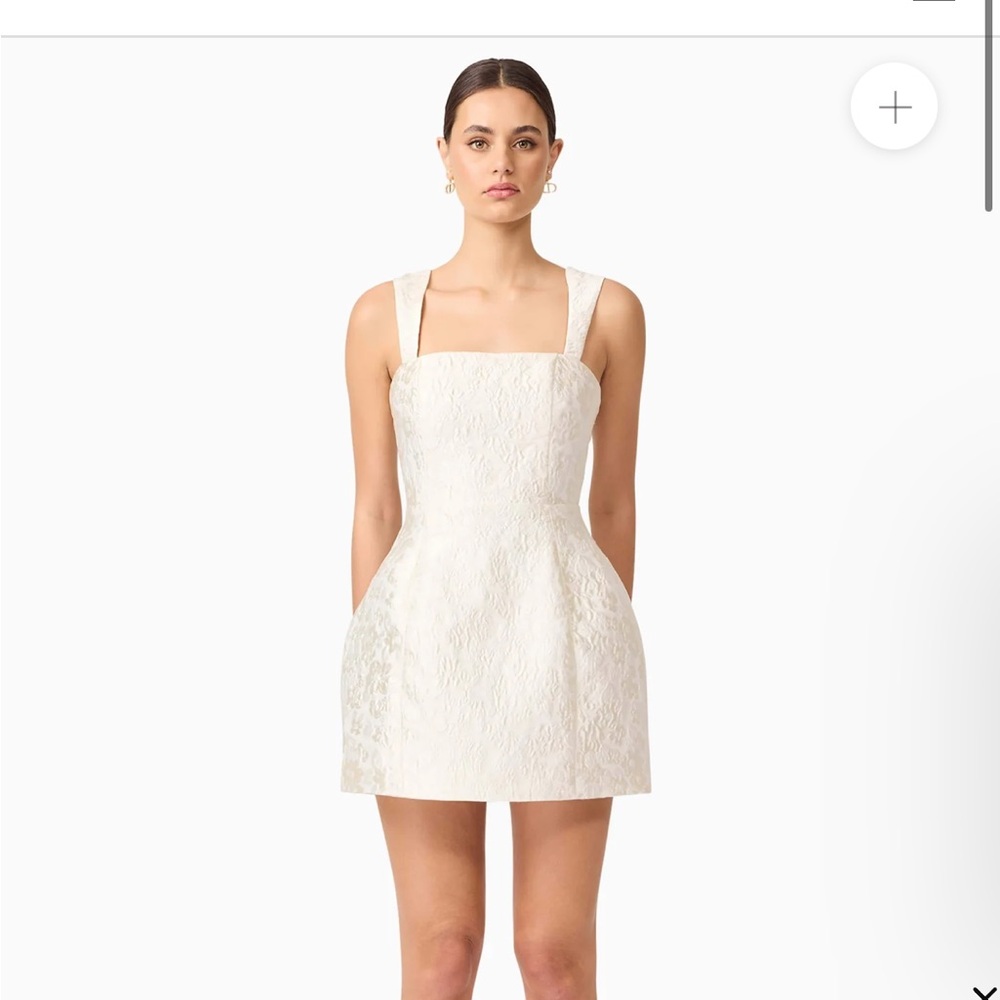 Elliatt Cream Textured Mini Dress